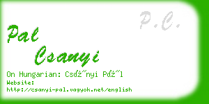 pal csanyi business card